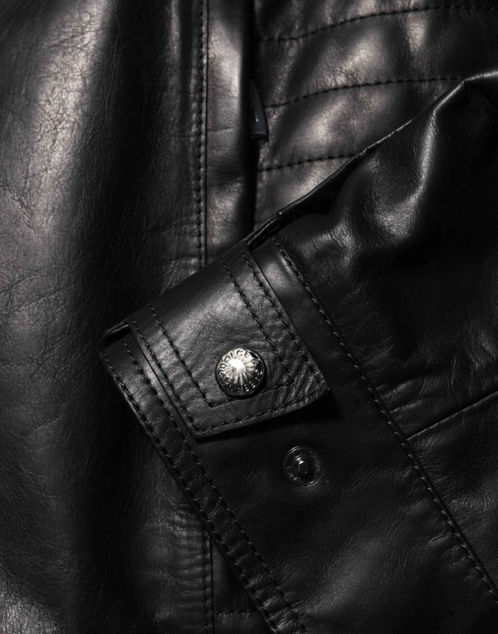 Dolce & Gabbana Black Leather Full Zip Biker Blouson Jacket