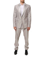 Dolce & Gabbana Light Gray Wool 2 Piece MARTINI Formal Suit