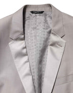 Dolce & Gabbana Light Gray Wool 2 Piece MARTINI Formal Suit