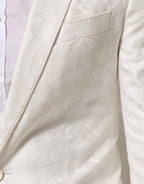 Dolce & Gabbana White Brocade 2 Piece MARTINI Formal Suit