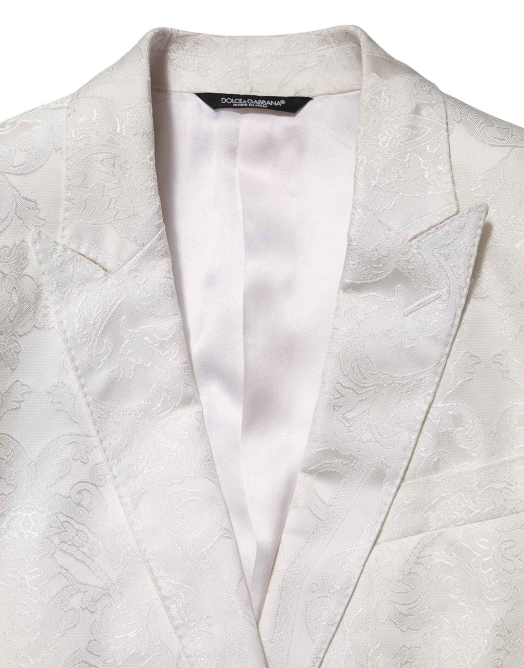 Dolce & Gabbana White Brocade 2 Piece MARTINI Formal Suit