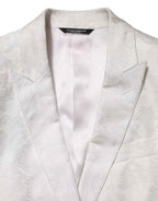 Dolce & Gabbana White Brocade 2 Piece MARTINI Formal Suit