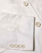 Dolce & Gabbana White Brocade 2 Piece MARTINI Formal Suit