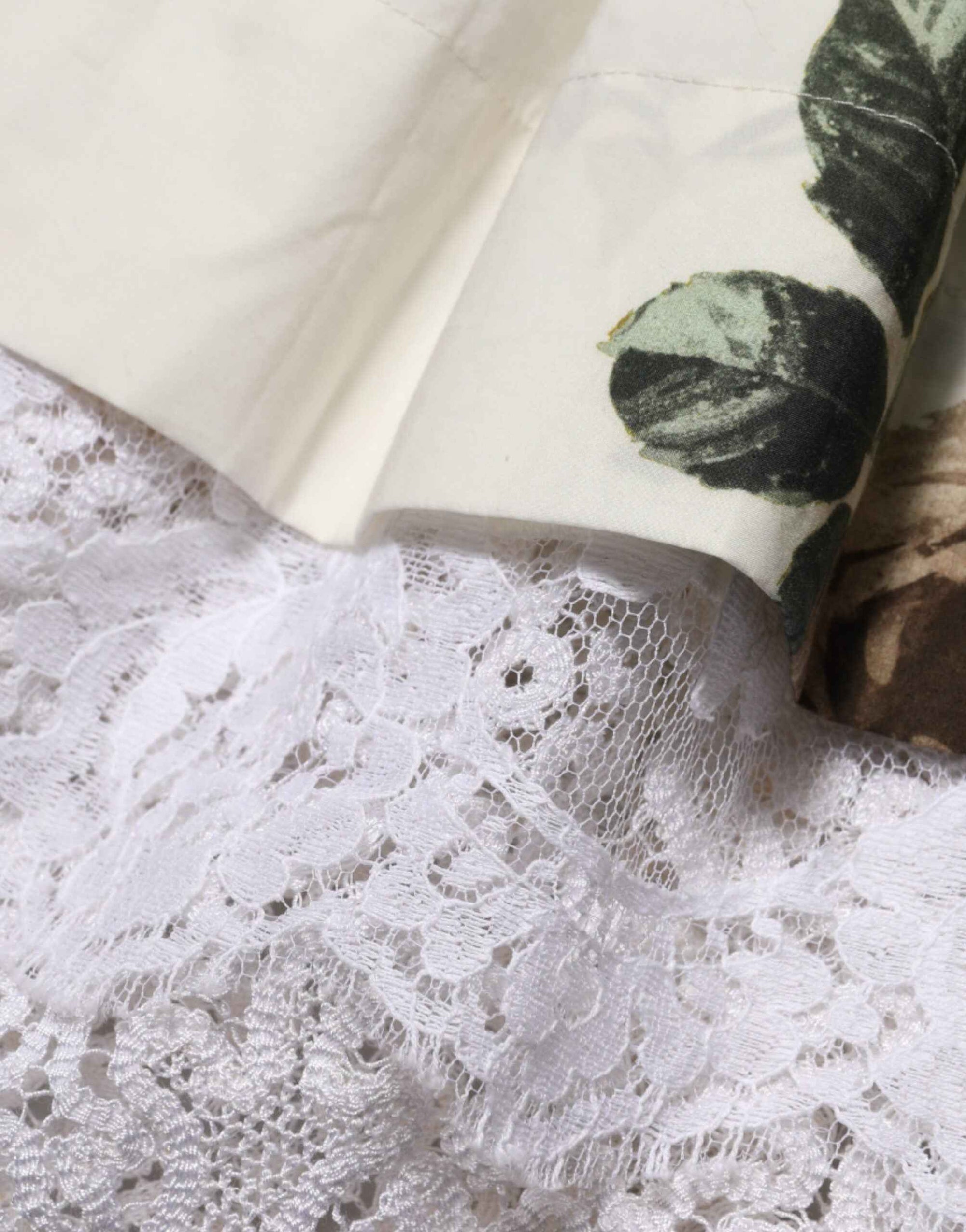 Dolce & Gabbana White Floral Lace Off Shoulder Mini Dress