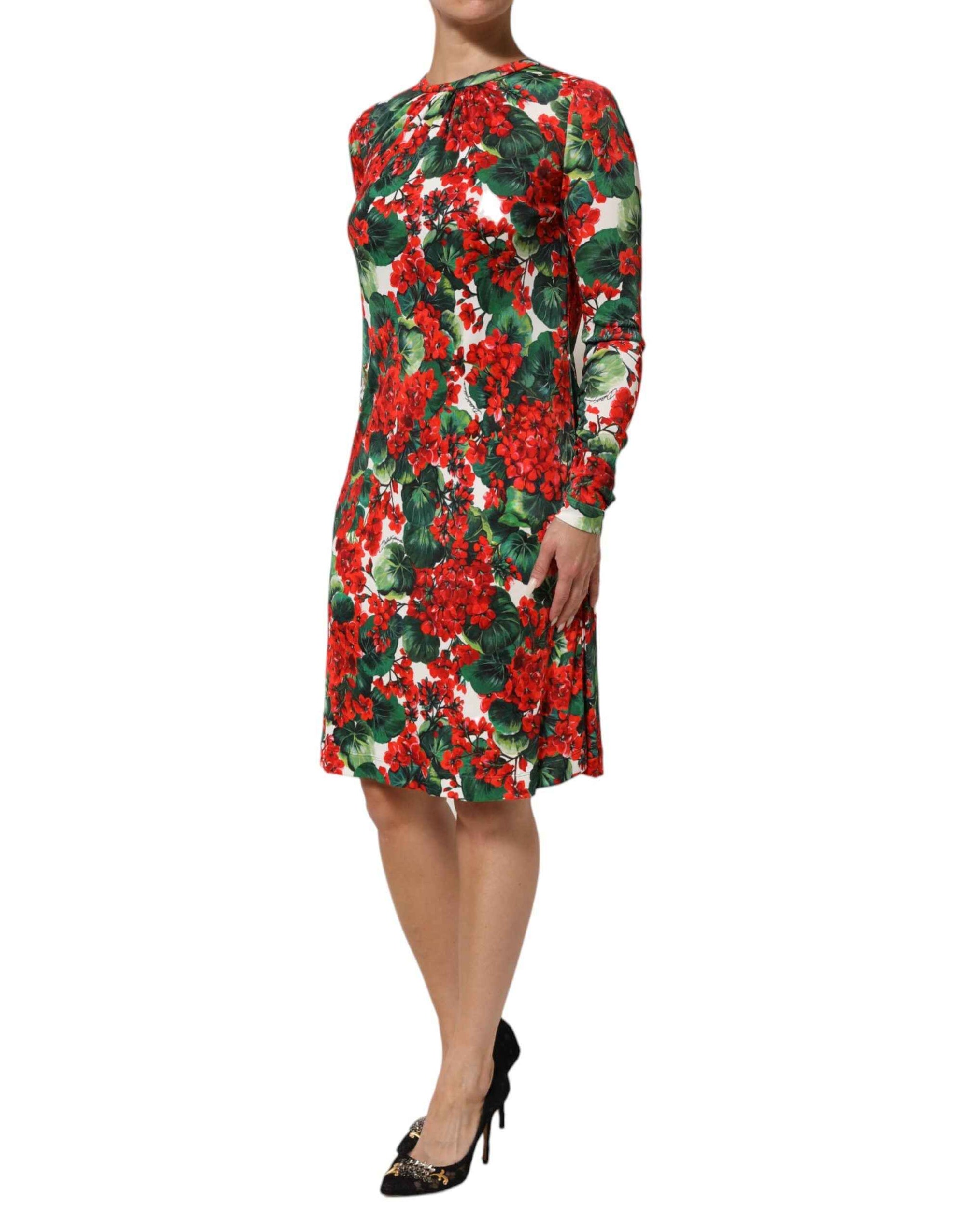 Dolce & Gabbana Multicolor Floral Short Portofino Dress