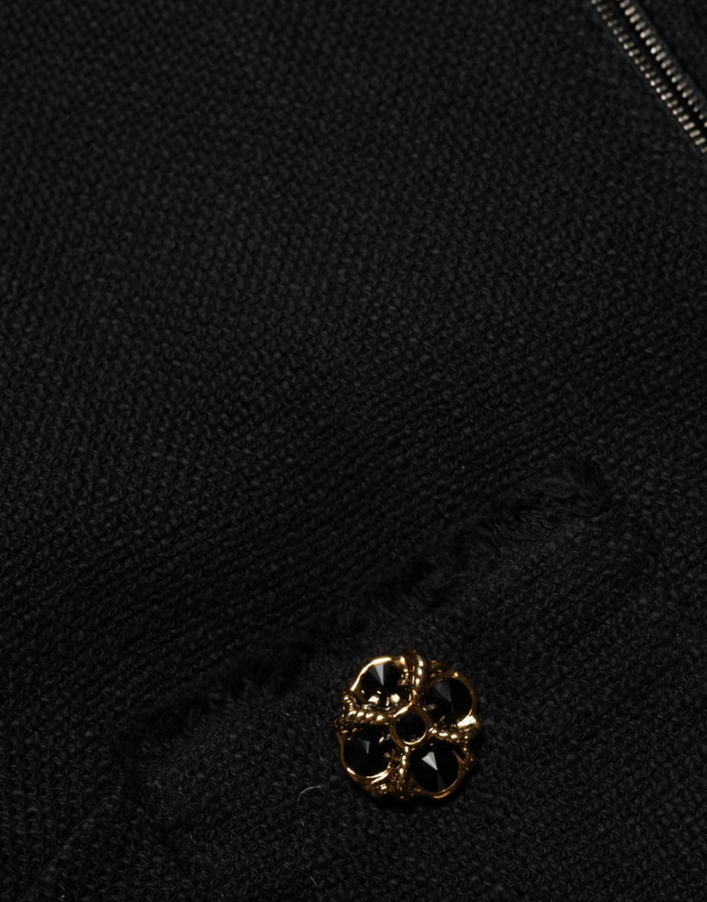 Dolce & Gabbana Black Cotton Full Zip Cropped Coat Jacket