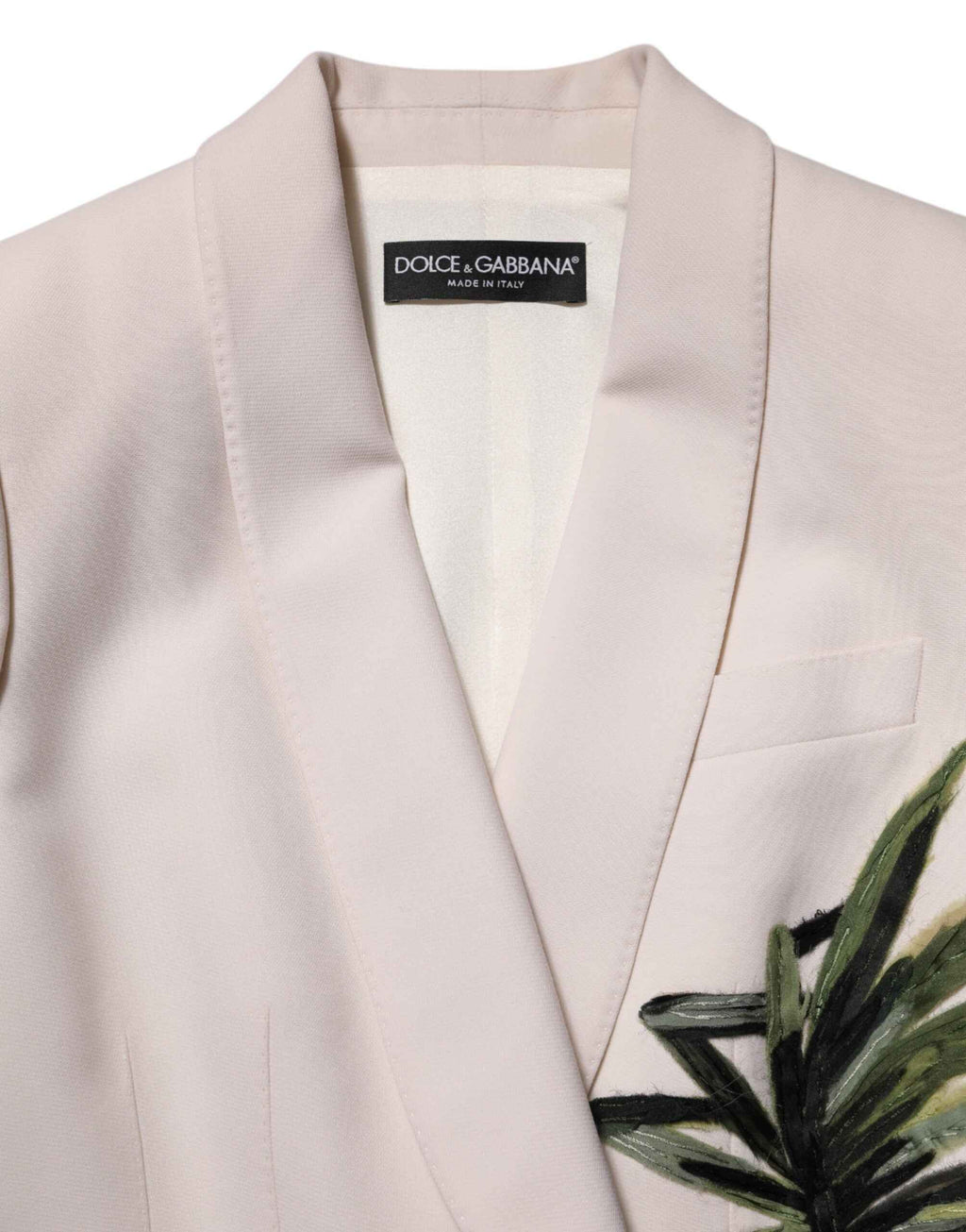 Dolce & Gabbana Beige Embroidered Single Breasted Jacket