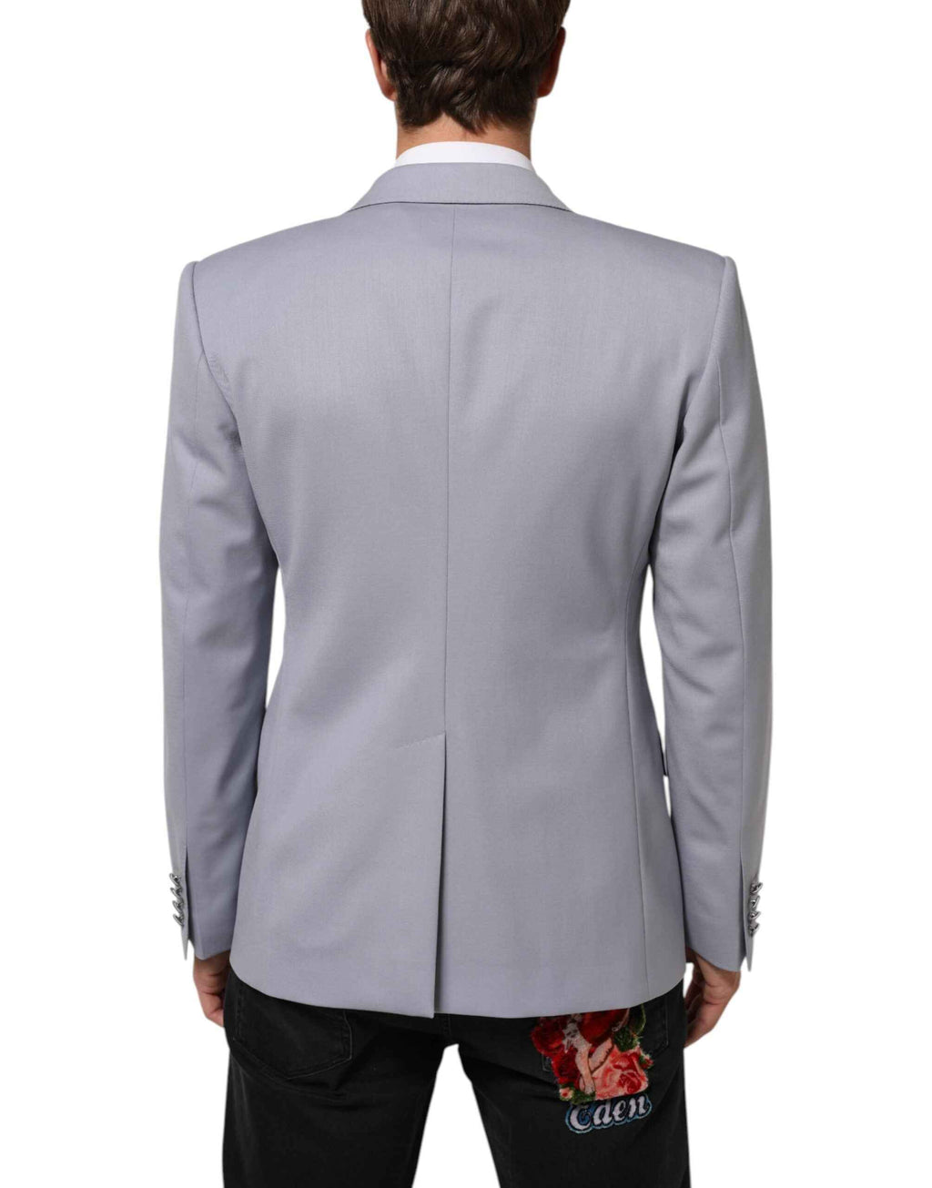 Dolce & Gabbana Gray Wool SICILIA 2 Buttons Men Suit Blazer