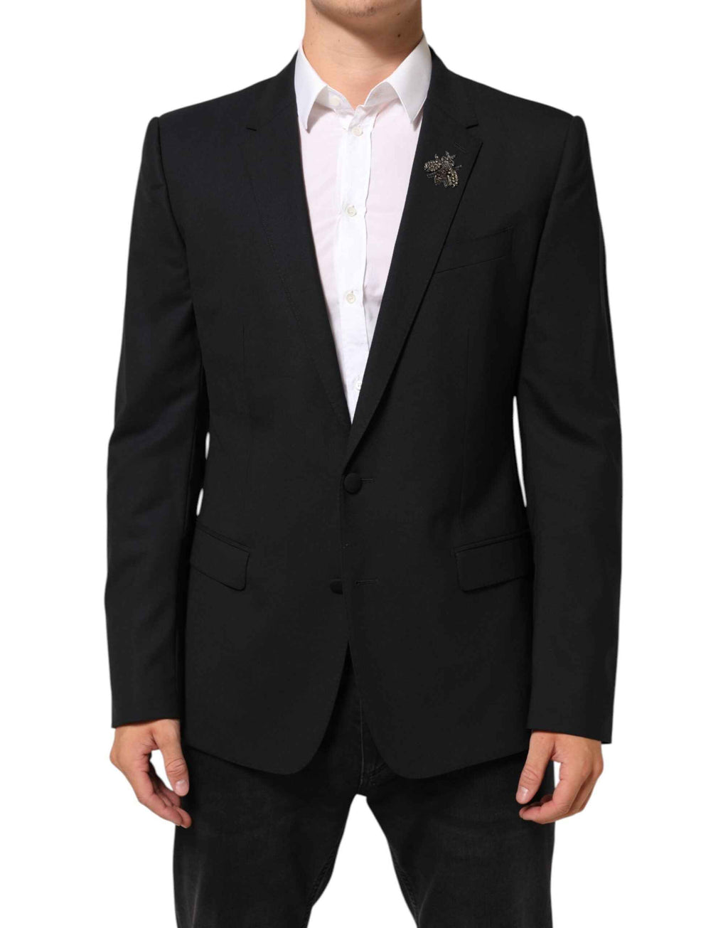 Dolce & Gabbana Black Bee MARTINI 2 Button Men Suit Blazer