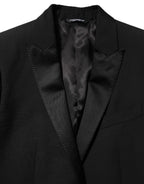 Dolce & Gabbana Black Wool MARTINI 2 Button Men Suit Blazer