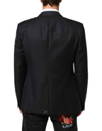 Dolce & Gabbana Black Wool 2 Buttons Suit Jacket Men Blazer