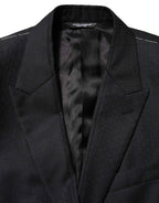 Dolce & Gabbana Black Wool 2 Buttons Suit Jacket Men Blazer