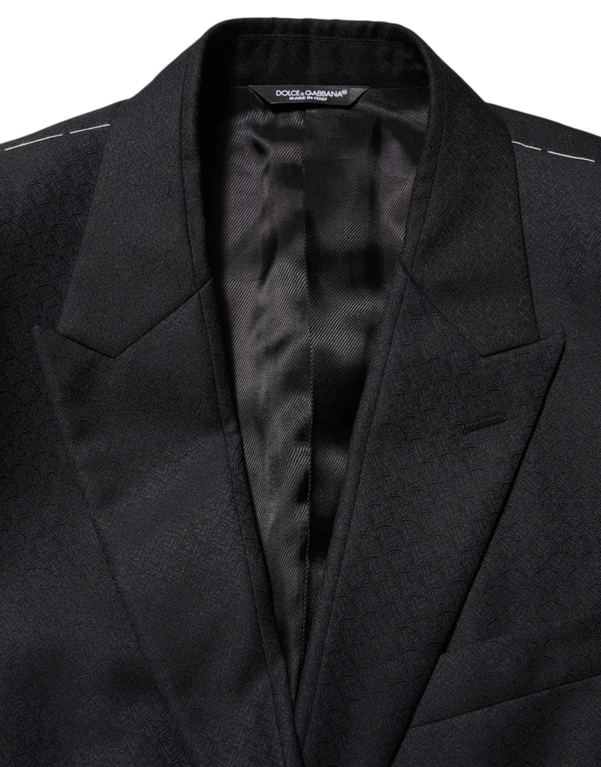 Dolce & Gabbana Black Wool 2 Buttons Suit Jacket Men Blazer
