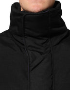 Dolce & Gabbana Black Nylon Puffer Men Full Zip Jacket