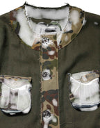 Dolce & Gabbana Brown Camouflage Linen Button Down Jacket