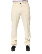 Burberry Beige Corduroy Cotton Straight Men Trouser Pants