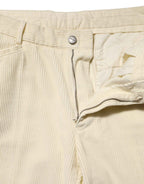 Burberry Beige Corduroy Cotton Straight Men Trouser Pants