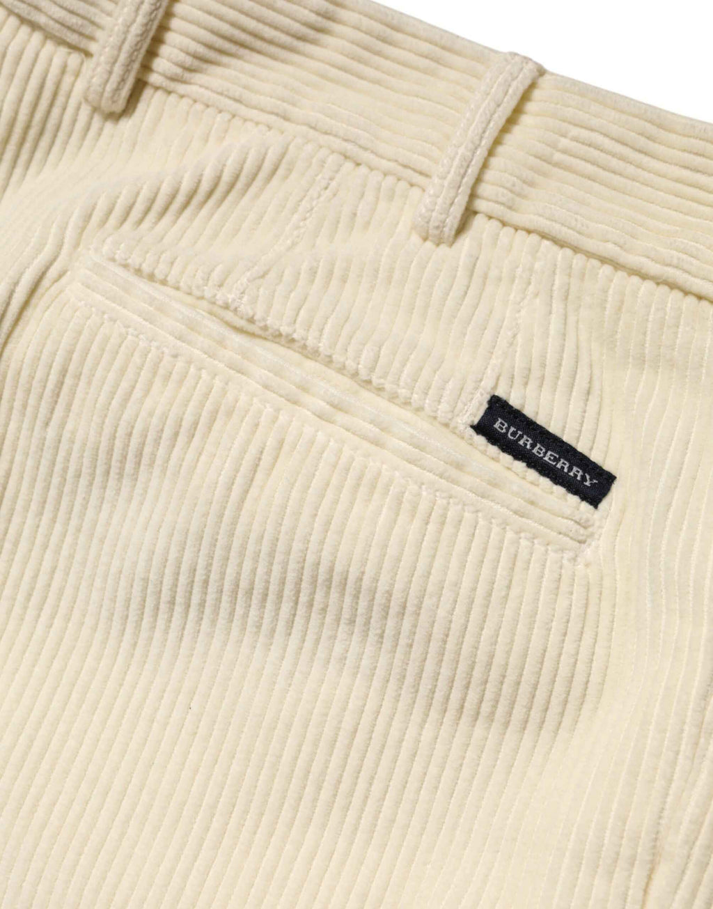 Burberry Beige Corduroy Cotton Straight Men Trouser Pants