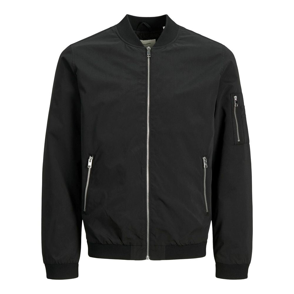 Jack Jones Black Polyester Bomber