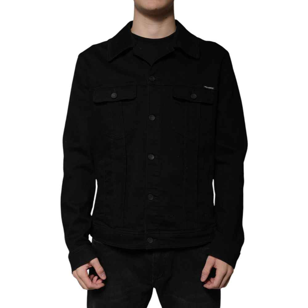 Dolce & Gabbana Black Cotton Denim Jacket