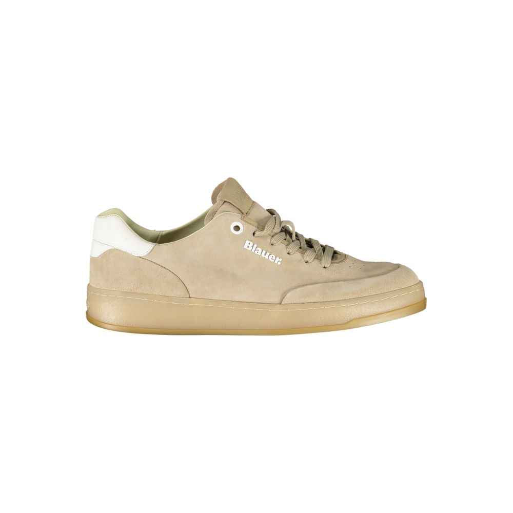 Blauer Beige Polyester Sneaker