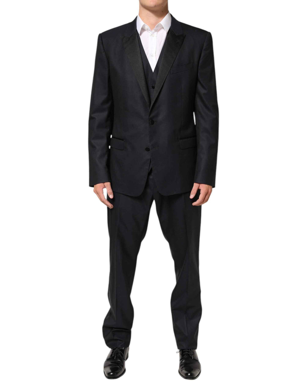 Dolce & Gabbana Black MARTINI 2 Buttons Suit 3 Piece Suit