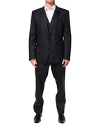 Dolce & Gabbana Black MARTINI 2 Buttons Suit 3 Piece Suit