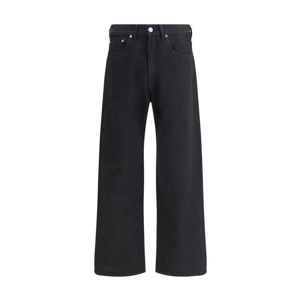 Our Legacy Black Cotton Straight-Leg Jeans