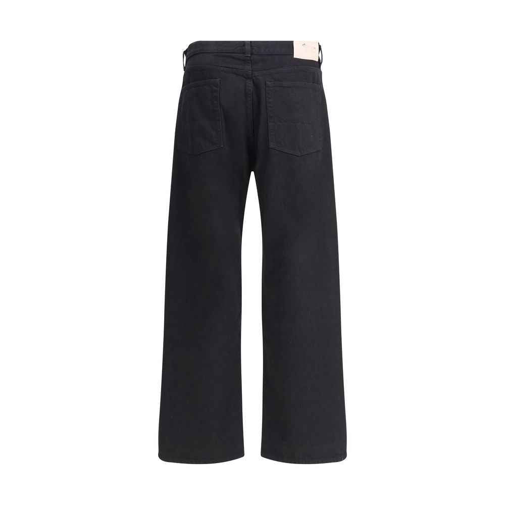 Our Legacy Black Cotton Straight-Leg Jeans