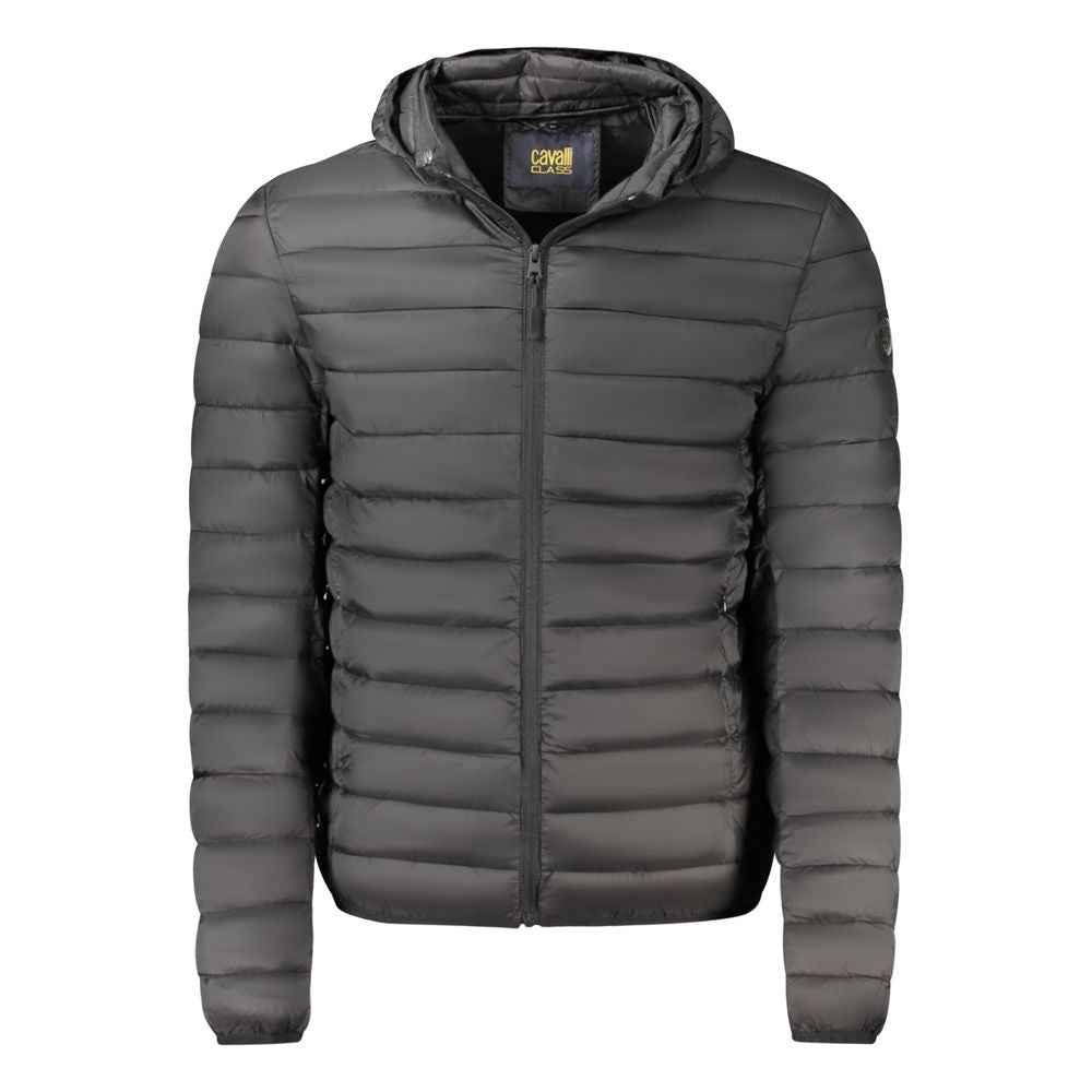 Cavalli Class Black Polyester Light Jacket