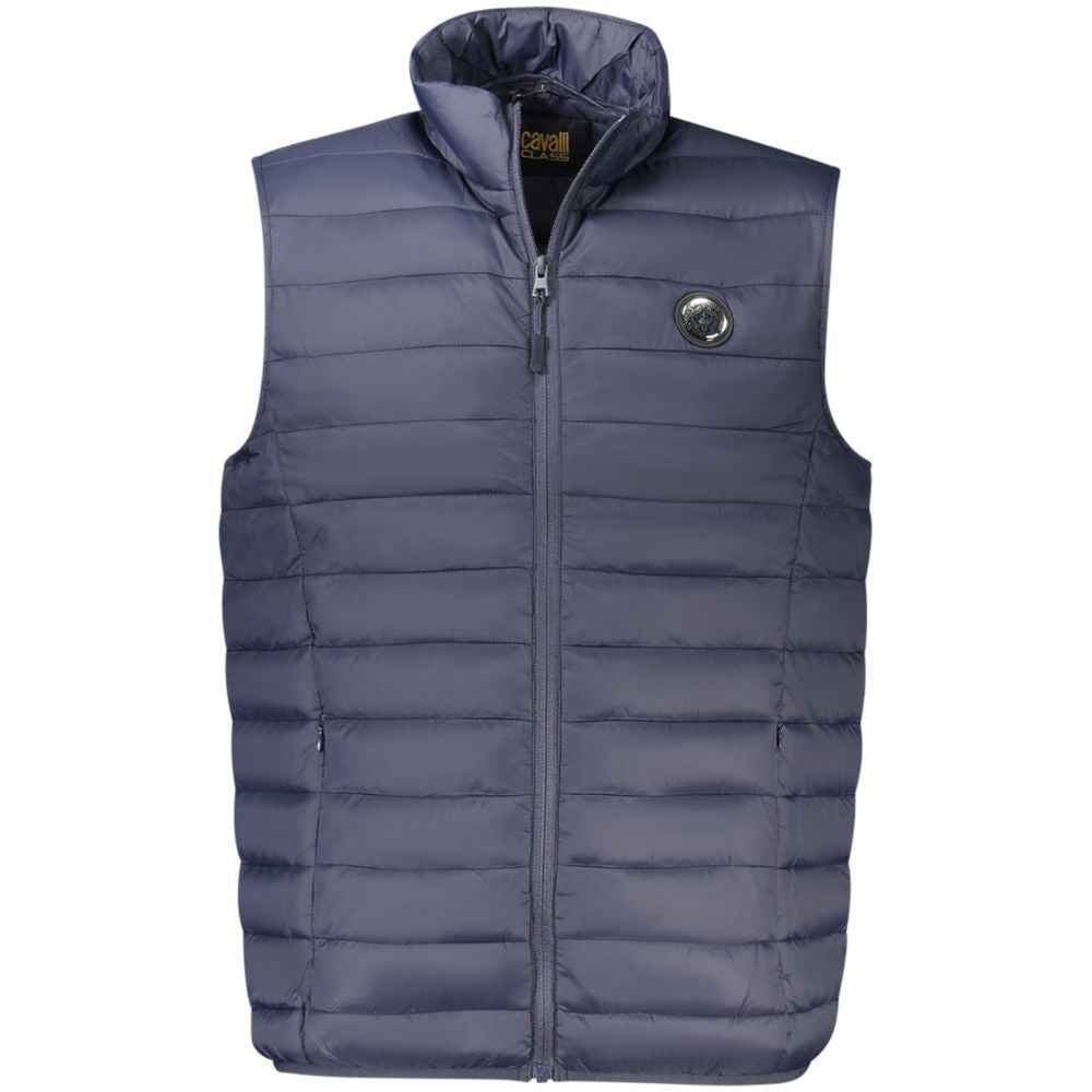 Cavalli Class Blue Polyester Men Jacket