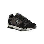 Blauer Black Leather Men Sneaker