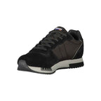 Blauer Black Leather Men Sneaker
