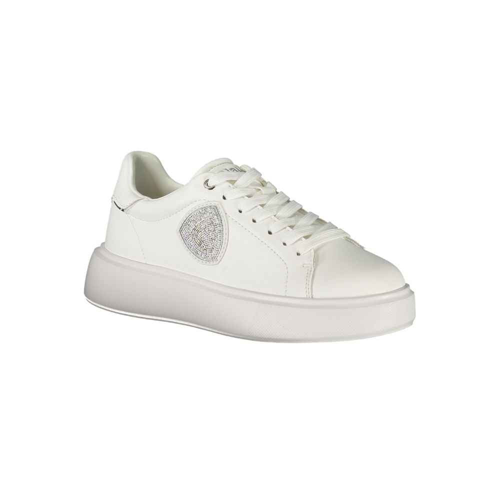Blauer White Leather Women Sneaker