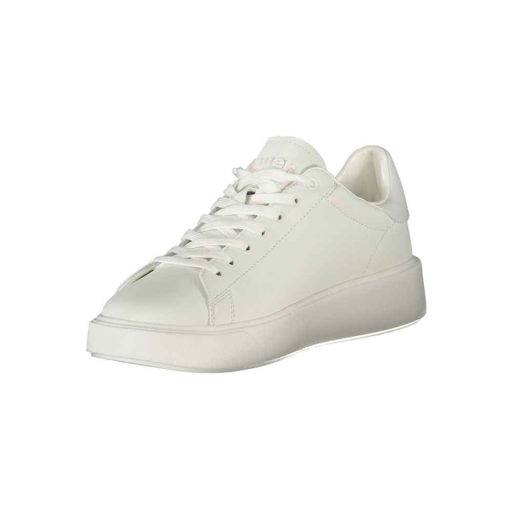 Blauer White Leather Men Sneaker