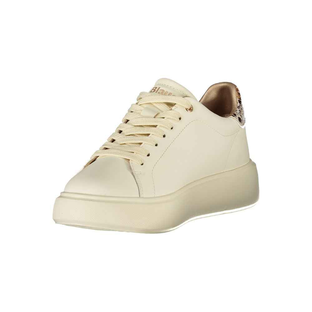 Blauer Beige Leather Women Sneaker