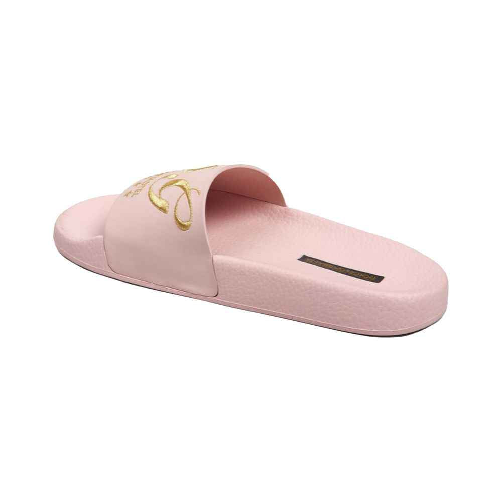 Dolce & Gabbana Pink Leather Slide
