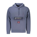 Norway 1963 Blue Cotton Men's Hooded Sweater