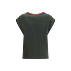 Gucci Green Wool Sleeveles Sweater