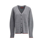 Gucci Ribbed Knit Wool Cardigan