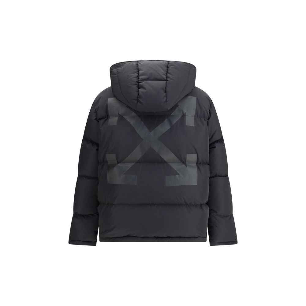 Off-White Hooded Diagonal Arrow Down Jacket