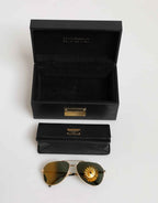 Dolce & Gabbana Gold Edition Aviator Shades Eyewear Sunglasses