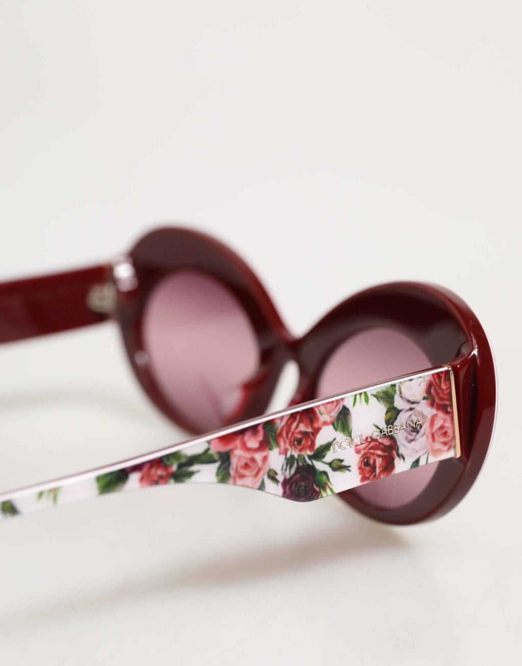 Dolce & Gabbana Floral Printed Acetate Oval Eyewear Sunglasses