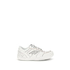 Balenciaga White Calf Leather Bos Taurus Athletic Sneakers