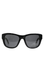 Dolce & Gabbana DG4177 Black Leather Frame Tinted Lens Sunglasses