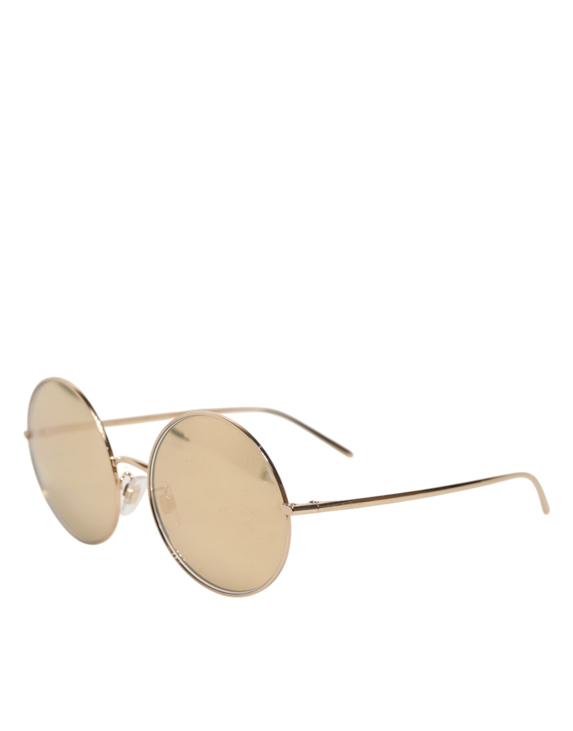 Dolce & Gabbana Gold Metal Round Shades Eyewear Sunglasses