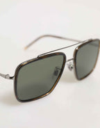 Dolce & Gabbana Silver Metal Frame Polarized Navigator Sunglasses