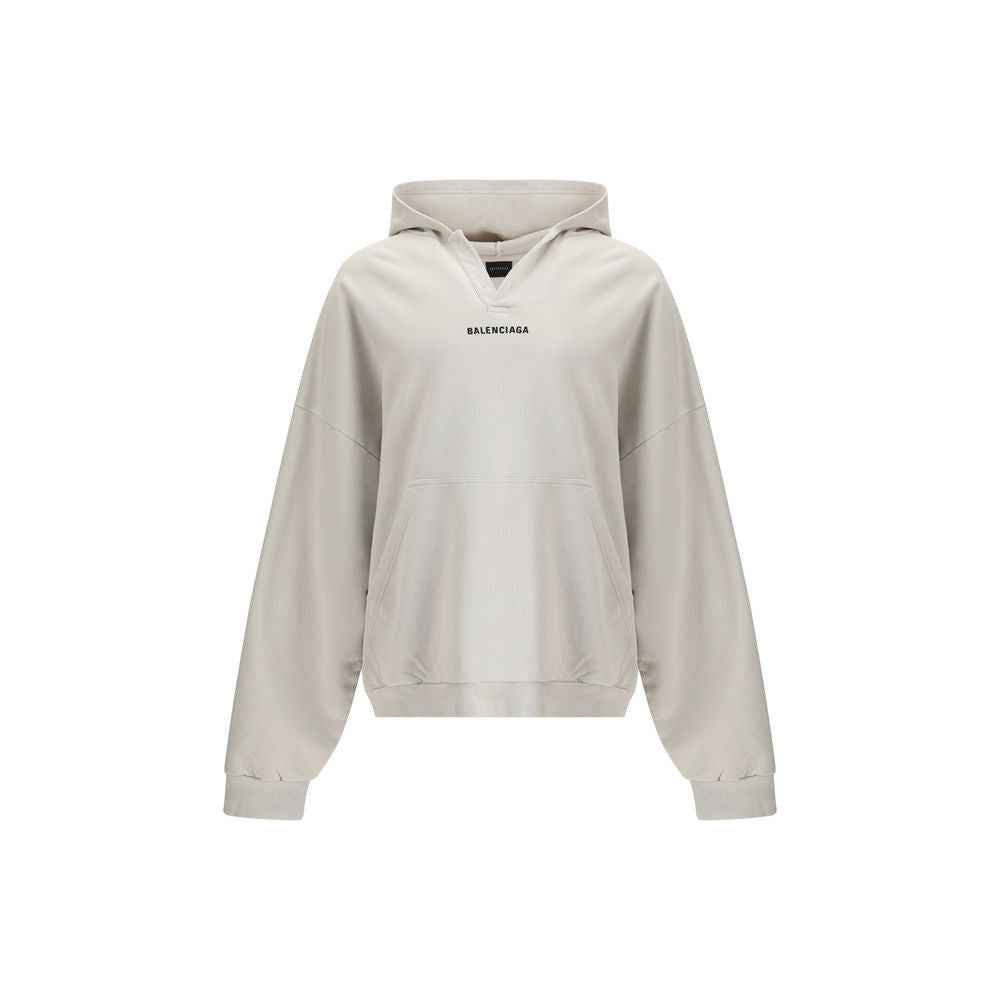 Balenciaga White Cotton Sweatshirt
