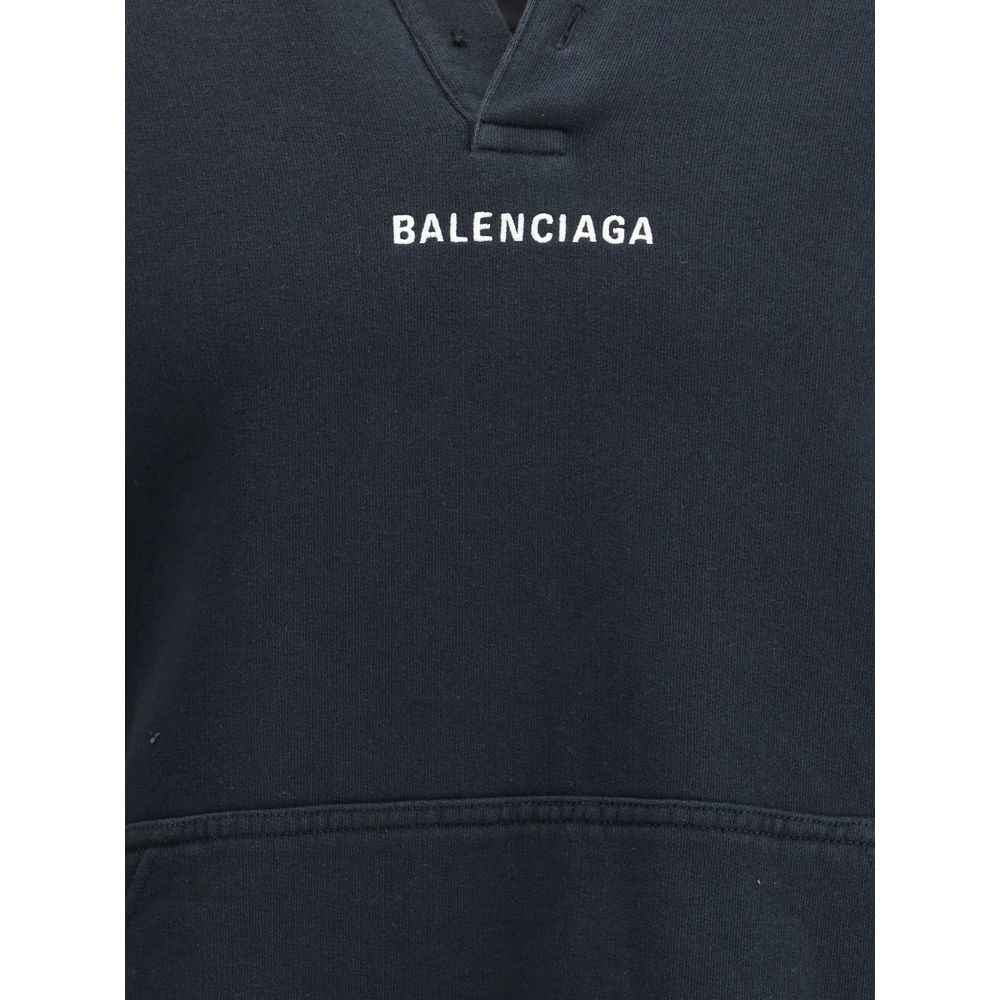 Balenciaga Black Cotton Sweatshirt
