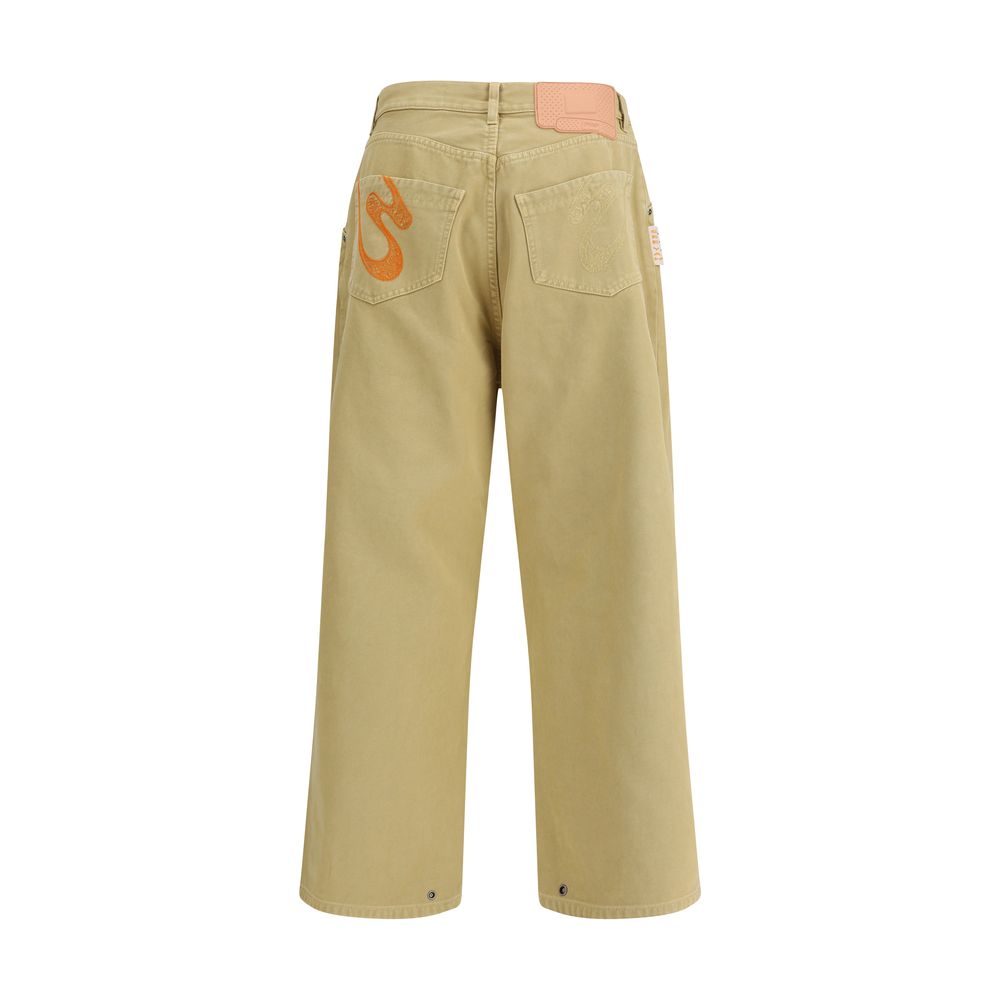 PDF Channel Beige Cotton Casual Pants